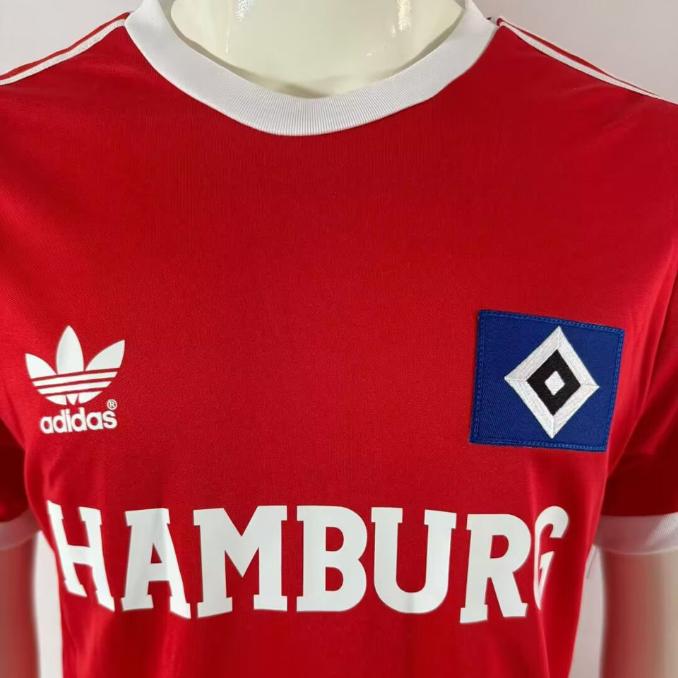 jersey 1974/1975 hamburger visitante manga corta versión fan retro