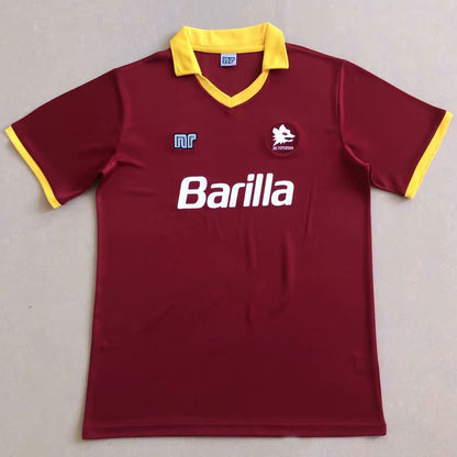 Jersey 1989/90 Roma Local Manga corta Versión Fan Retro