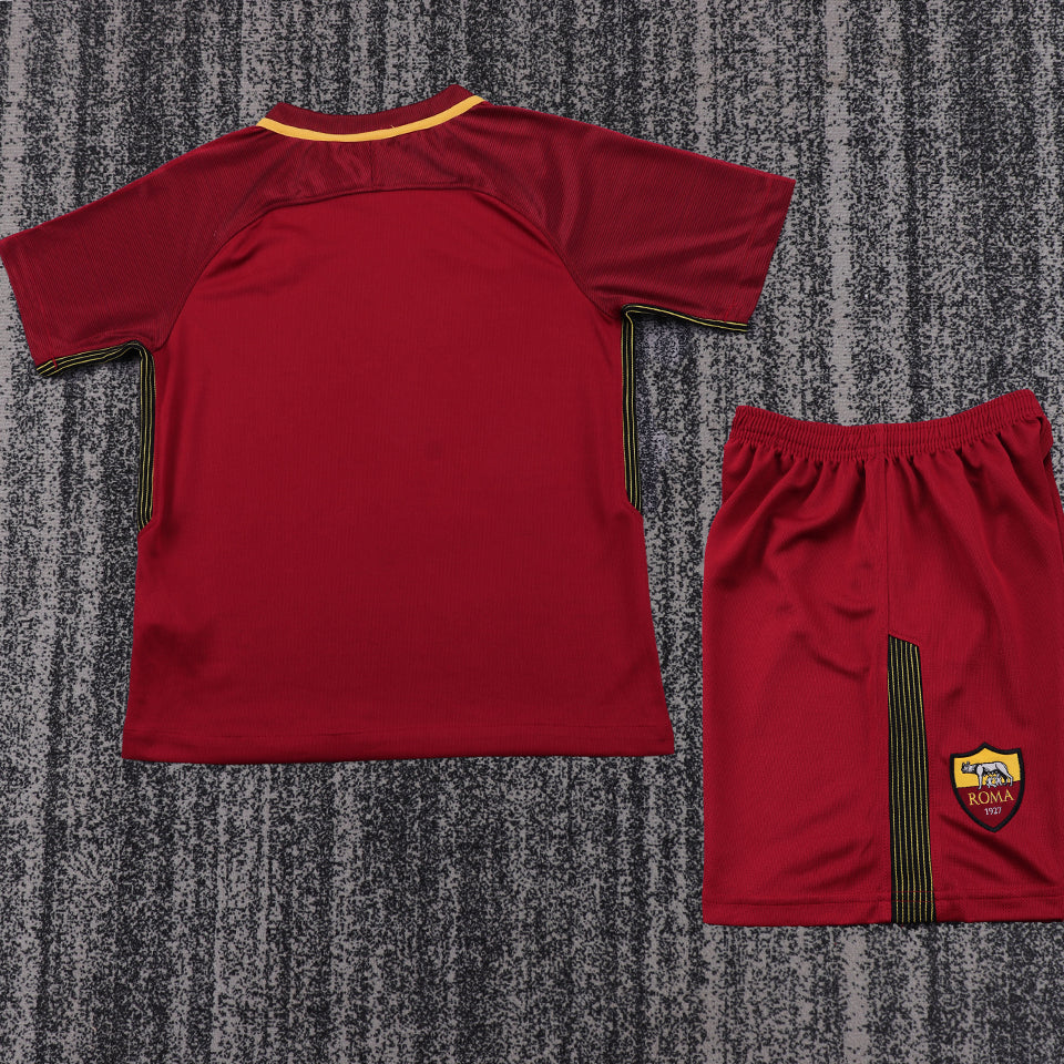 Jersey 2017/2018 Roma Local Manga corta Niño Retro