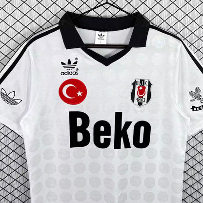 Jersey 1990/1991 Besiktas Local Manga corta Versión Fan Retro