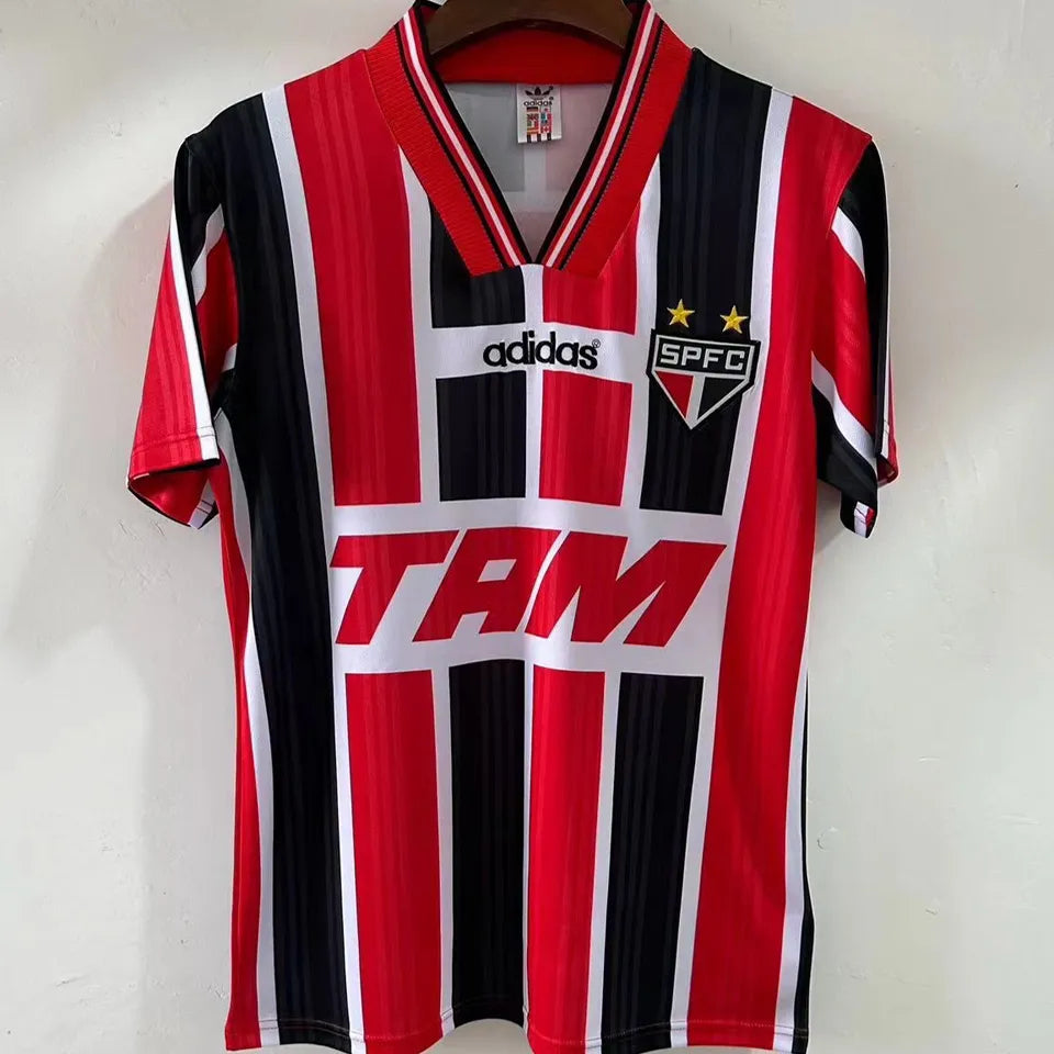 Jersey 1996 Sao Paulo Visitante Manga corta Versión Fan Retro