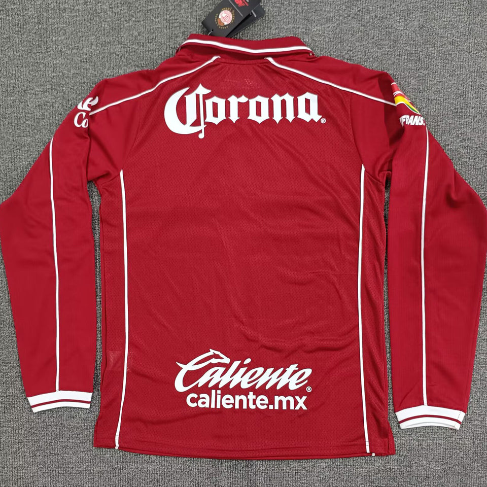 jersey 2026/27 deportivo toluca local manga larga versión fan