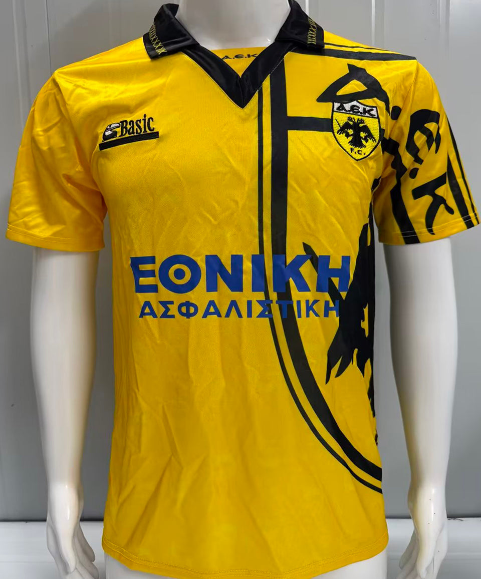 jersey 1993/1994 aek local manga corta versión fan retro