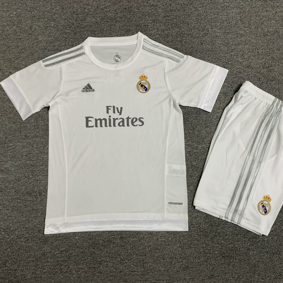 jersey 2015/16 real madrid local manga corta niño retro