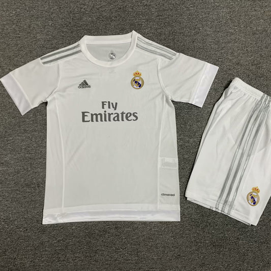 Jersey 2015/16 Real Madrid Local Manga corta Niño Retro
