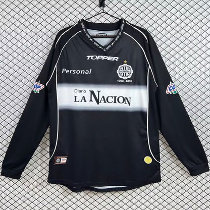 Jersey 2002 Club Olimpia Visitante Manga larga Versión Fan Retro