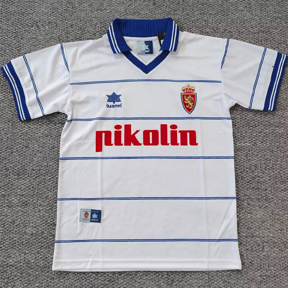 jersey 1999/2000 zaragoza local manga corta versión fan retro