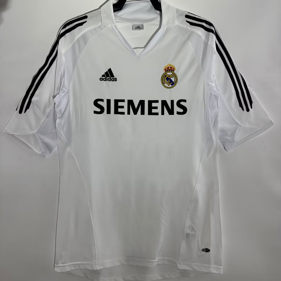 jersey 2005/06 real madrid local manga corta versión fan retro