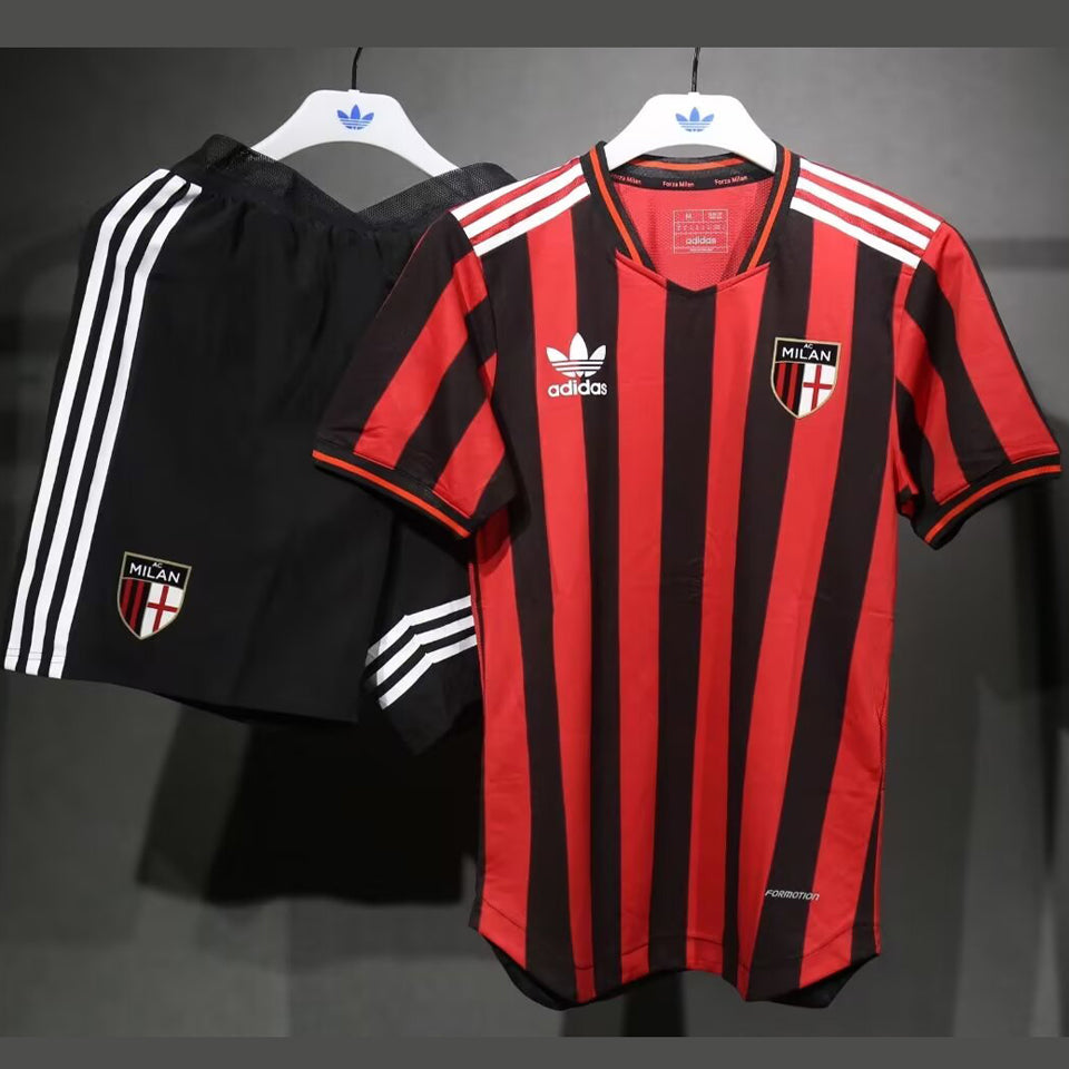 jersey 2025 ac milan local manga corta versión jugador retro