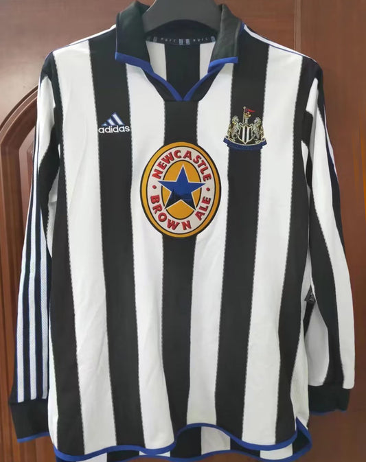 Jersey 1999/2000 Newcastle Local Manga larga Versión Fan Retro