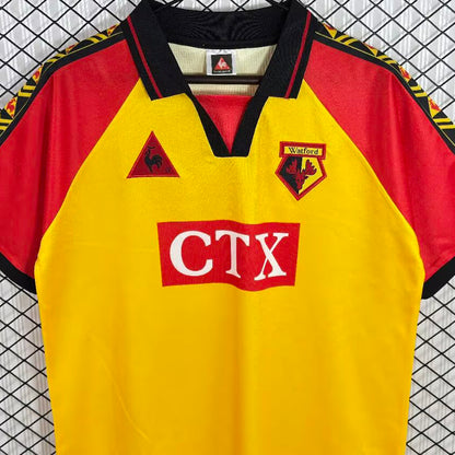 Jersey 1998/1999 Watford Local Manga corta Versión Fan Retro
