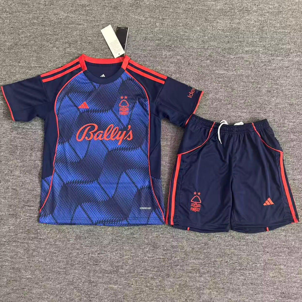jersey 2025/26 nottingham forest tercero manga corta niño