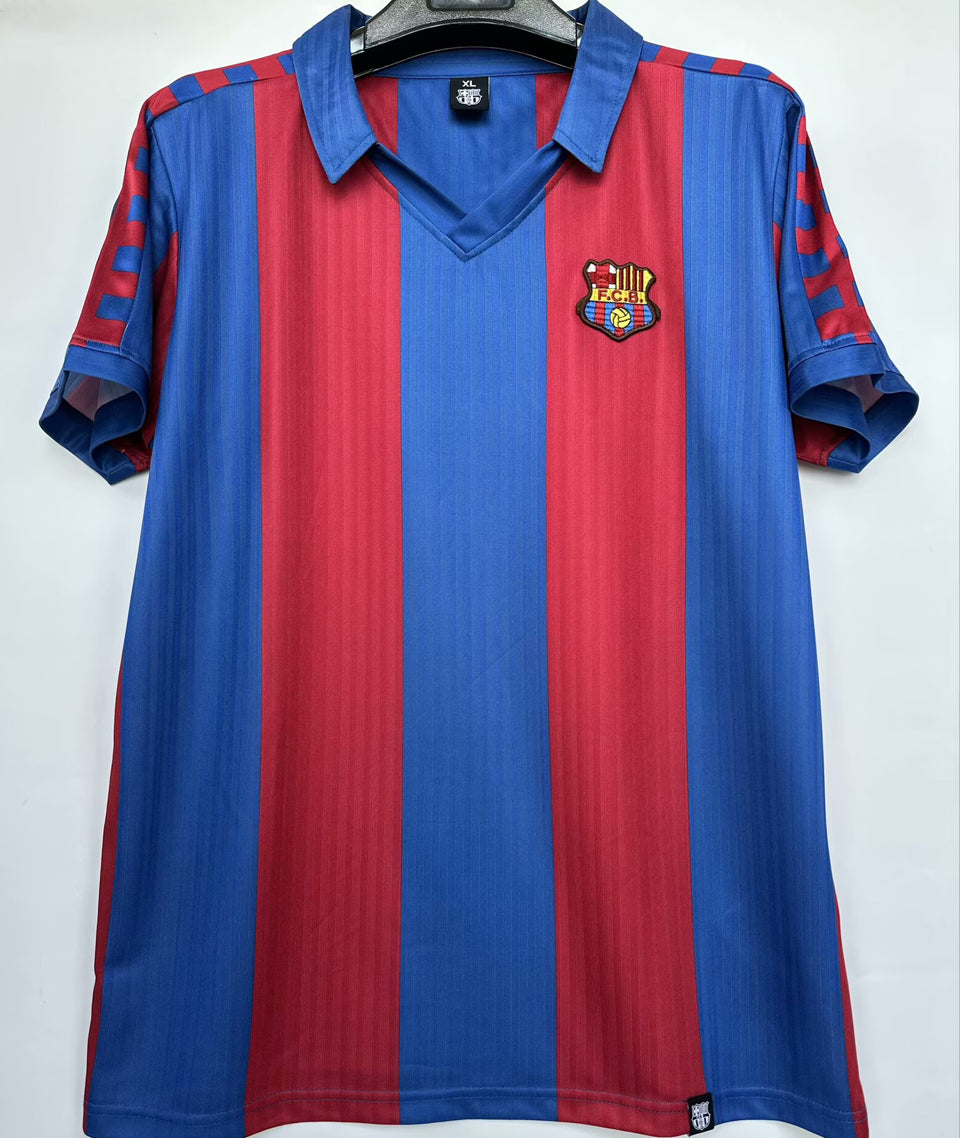 jersey 1990/92 barcelona local manga corta versión fan retro