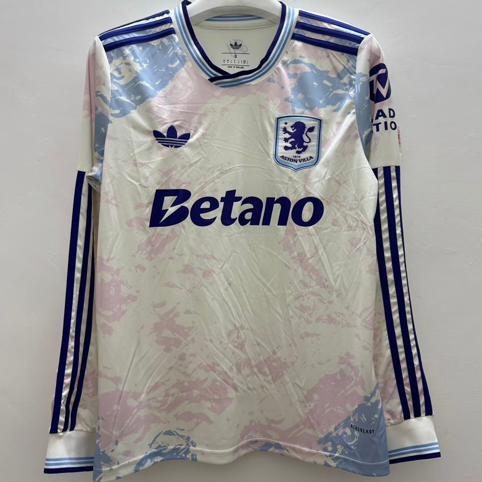 jersey 2025/26 aston villa tercero manga larga versión fan