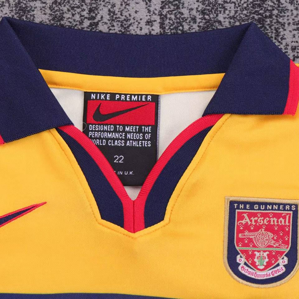 jersey 1995/97 arsenal visitante manga corta niño retro