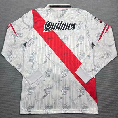 Jersey 1996 River Plate Local Manga larga Versión Fan Retro