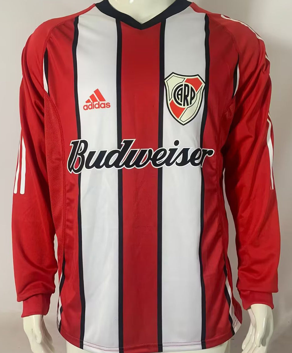 jersey 2003/04 river plate visitante manga larga versión fan retro