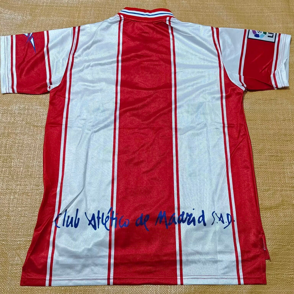 jersey 1999/2000 atletico de madrid local manga corta versión fan retro
