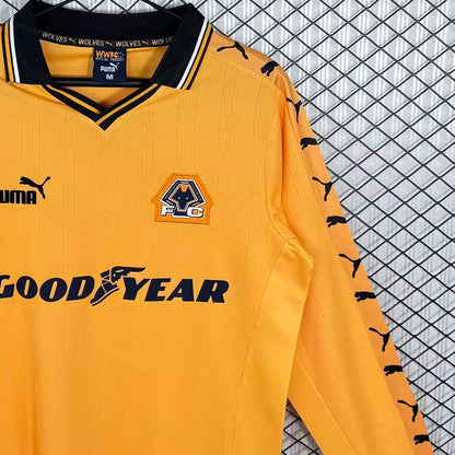 Jersey 1998/1999 Wolves Local Manga larga Versión Fan Retro