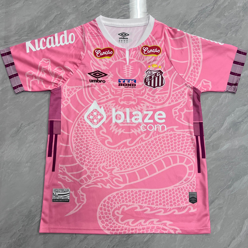jersey 2025/26 santos pink especial manga corta versión fan