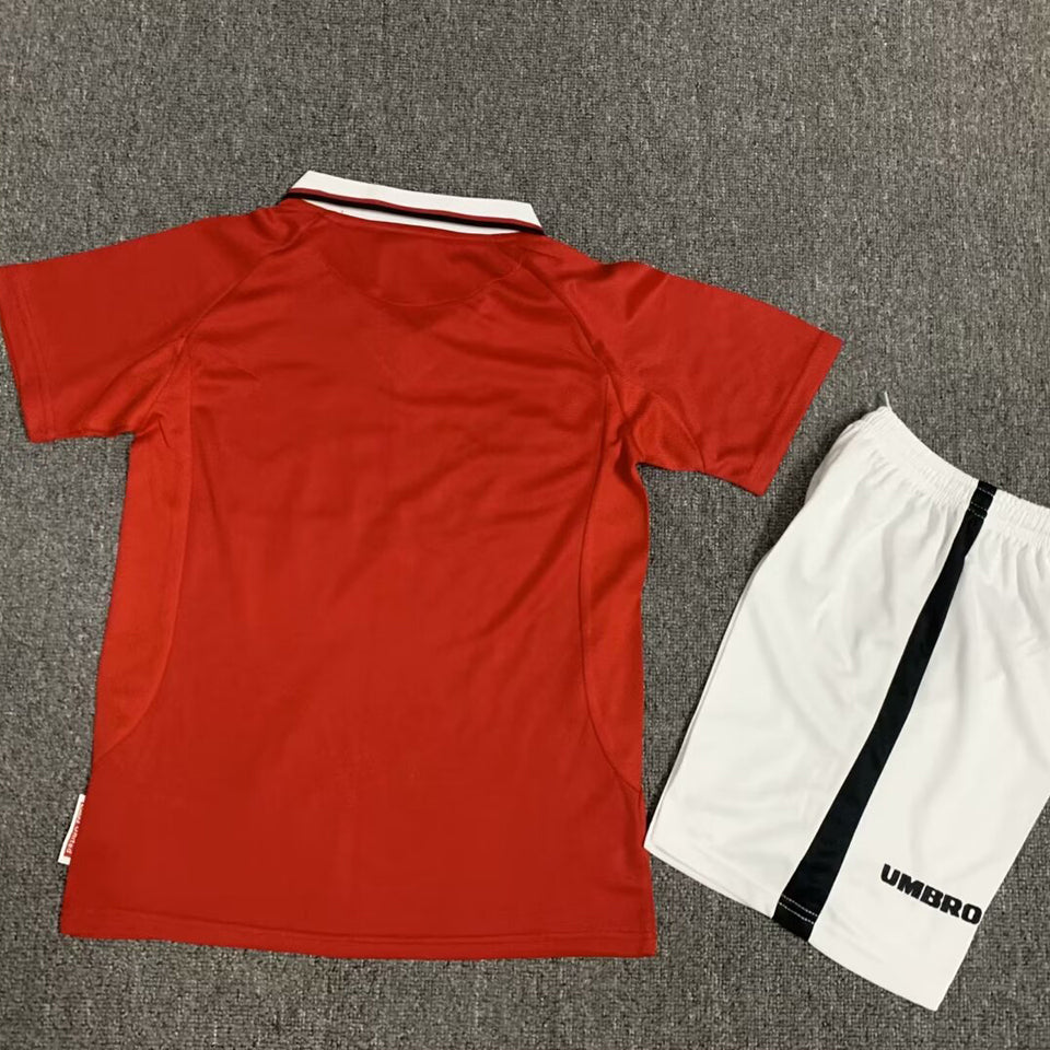 jersey 1999/2000 manchester united local manga corta niño retro