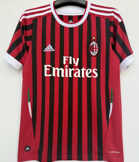 Jersey 2011/12 AC Milan Local Manga corta Versión Fan Retro