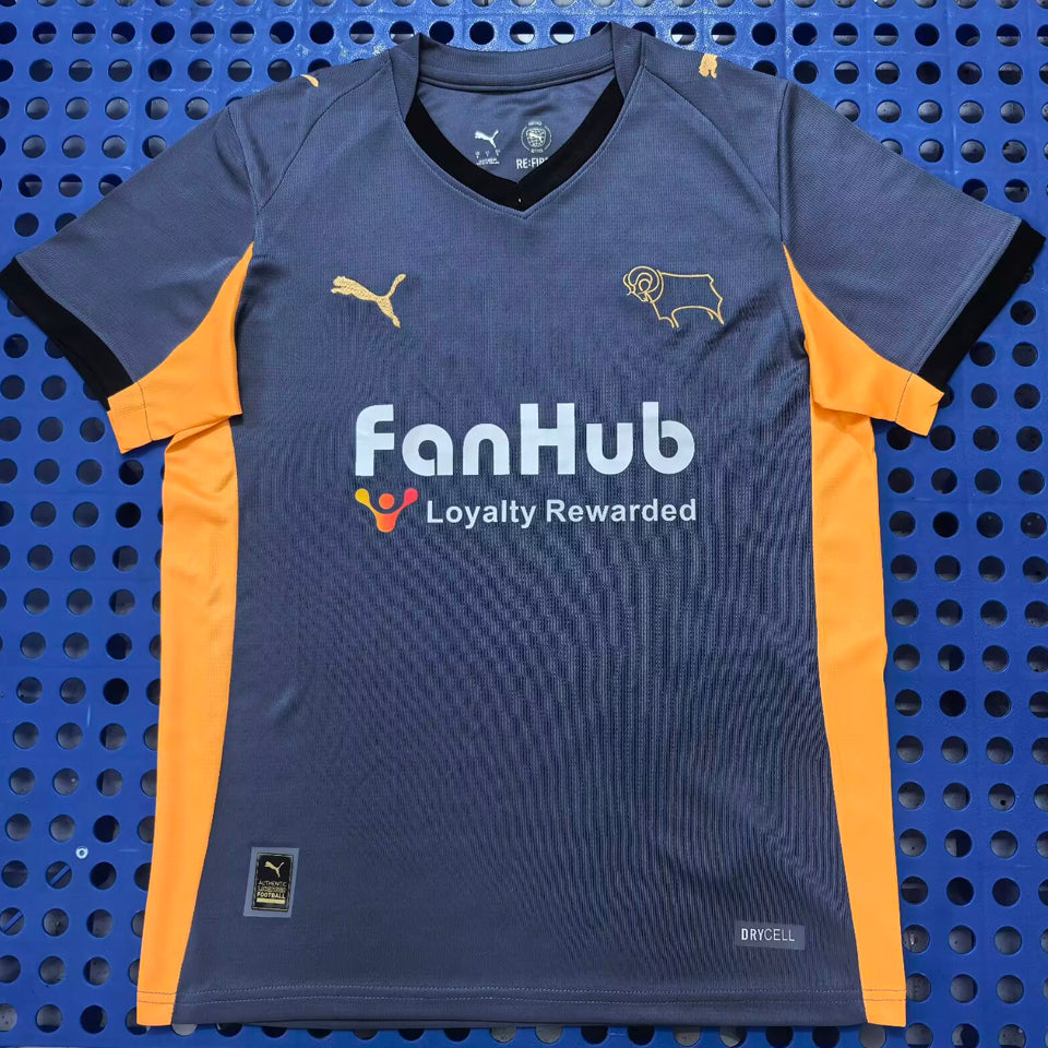 Jersey 2025/26 Derby County Visitante Manga corta Versión Fan