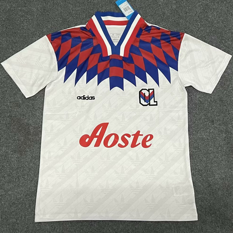 jersey 1995/96 lyon local manga corta versión fan retro