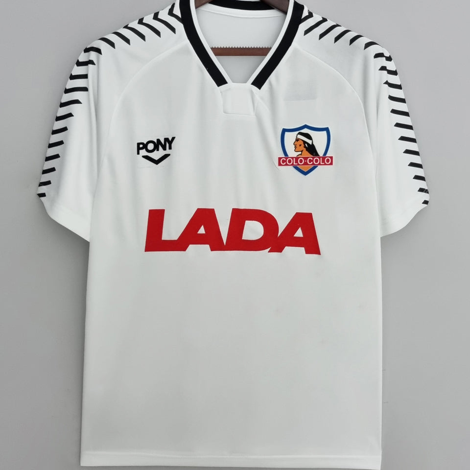 jersey 1992 colo-colo local manga corta versión fan retro
