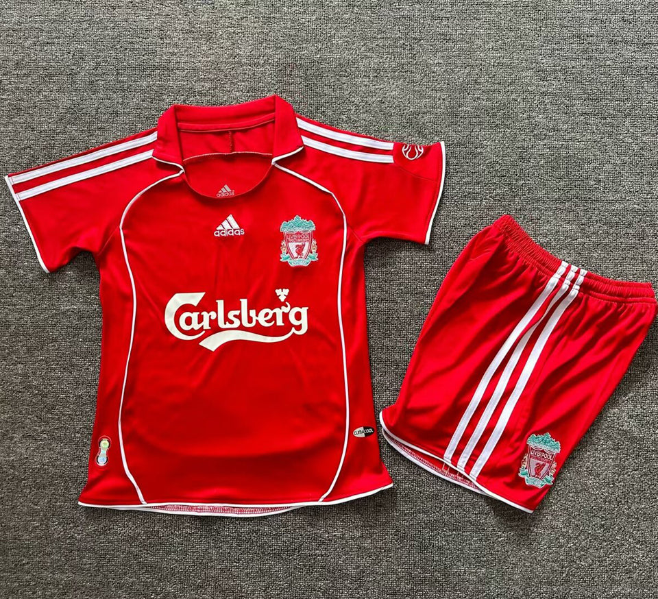 jersey 2006/08 liverpool local manga corta niño retro
