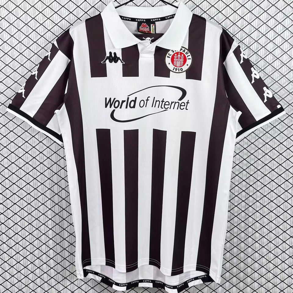 jersey 2000/2001 st pauli local manga corta versión fan retro