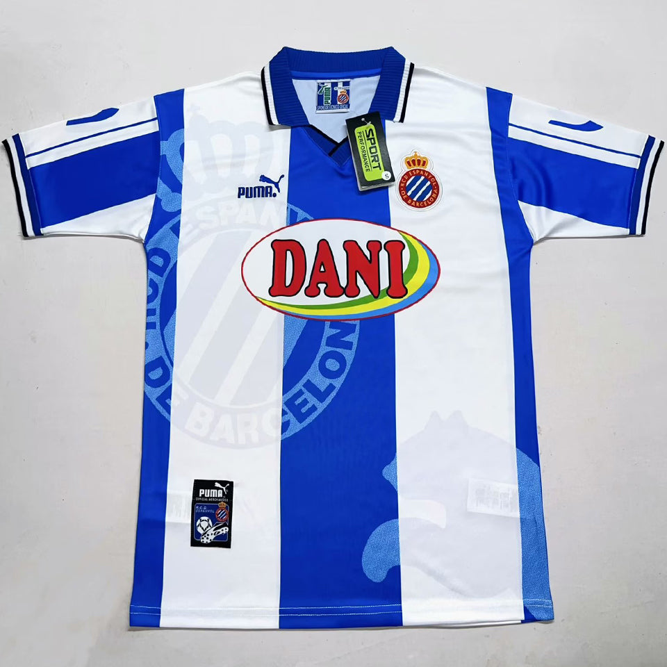 jersey 1998 espanyol local manga corta versión fan retro