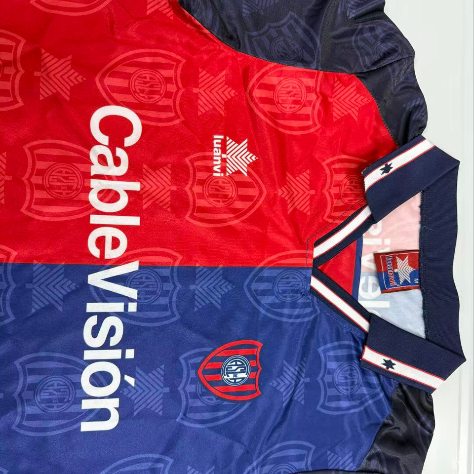 jersey 1999/2000 san lorenzo local manga corta versión fan retro