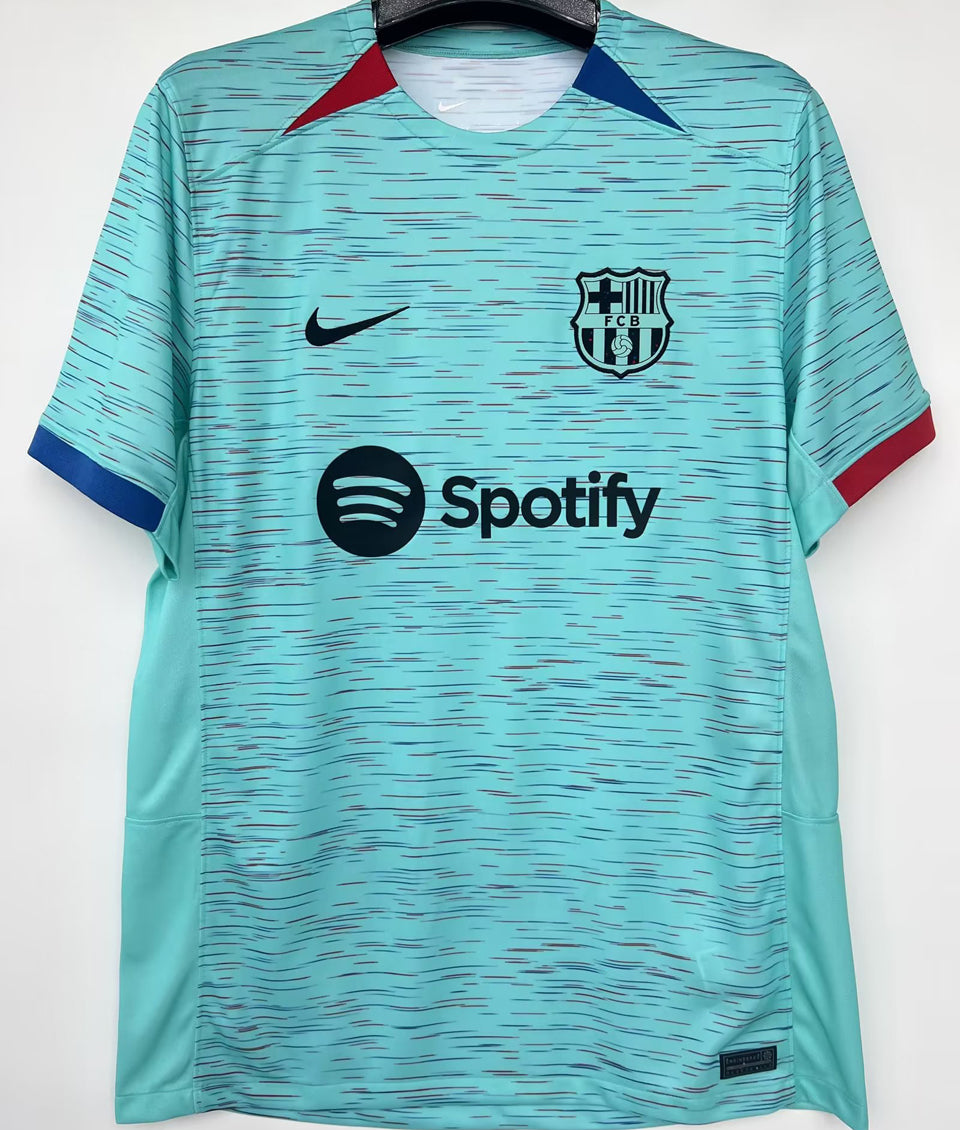 jersey 2023/24 barcelona tercero manga corta versión fan