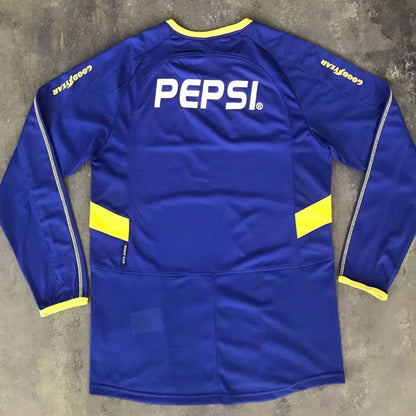 Jersey 2003/2004 Boca Local Manga larga Versión Fan Retro