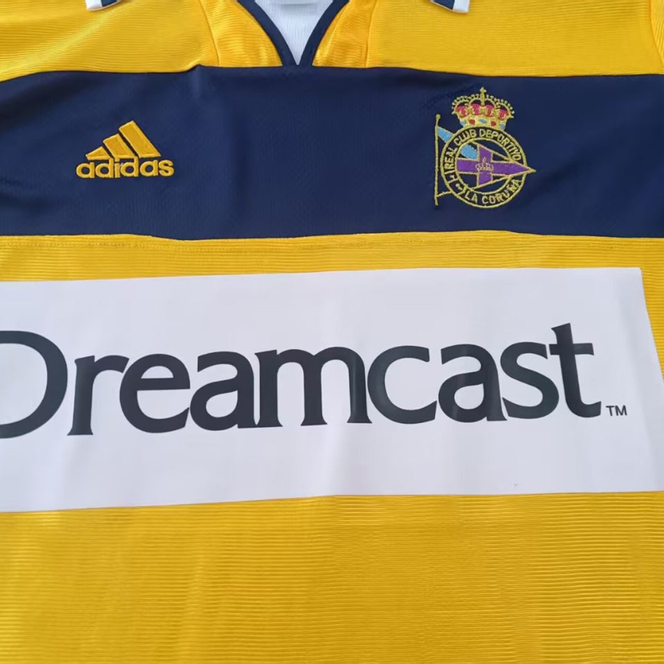 jersey 2000/2001 deportivo la coruna visitante manga corta versión fan retro