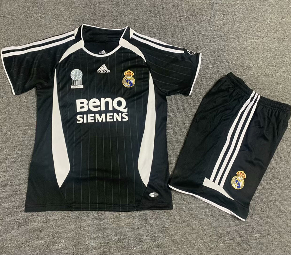 jersey 2006/07 real madrid visitante manga corta niño retro