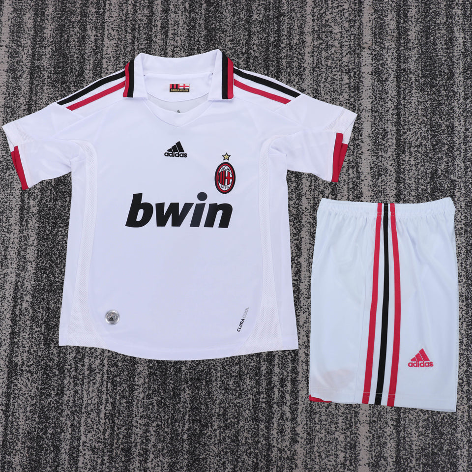 jersey 2009/2010 ac milan visitante manga corta niño retro
