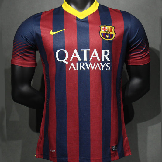 Jersey 2013/14 Barcelona Local Manga corta Versión Jugador Retro