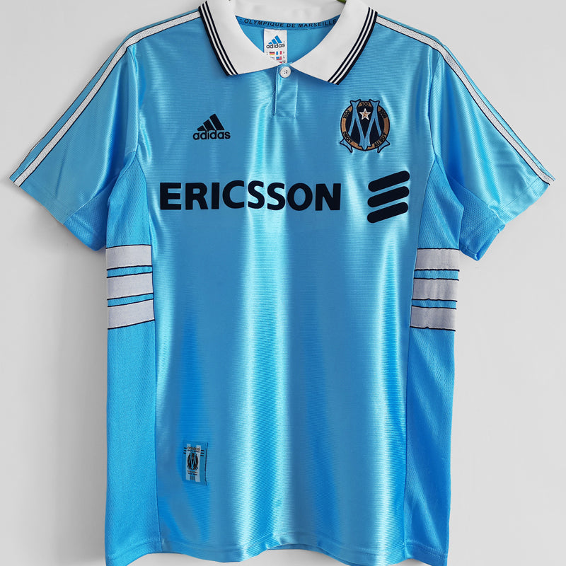 jersey 1998/1999 marseille visitante manga corta versión fan retro
