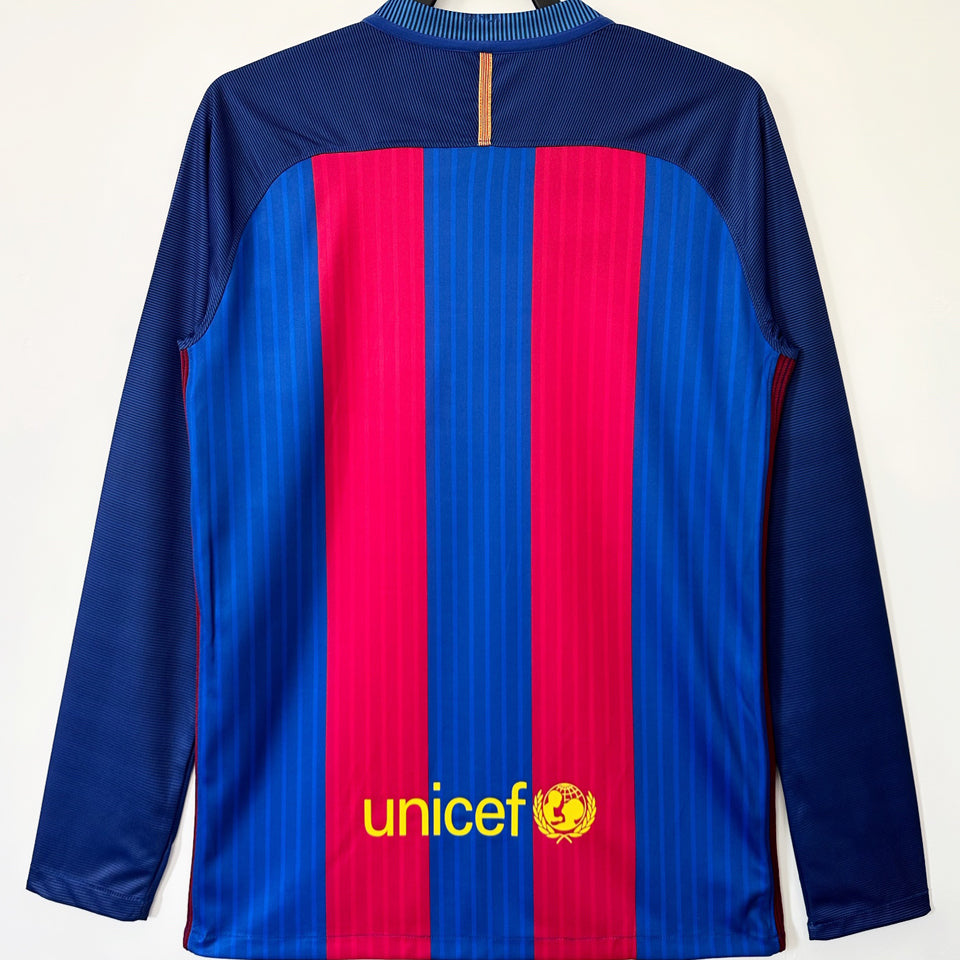 Jersey 2016/17 Barcelona Local Manga larga Versión Fan Retro