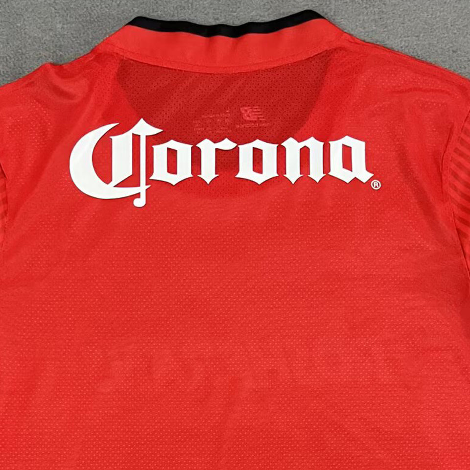 jersey 2025/26 deportivo toluca local manga larga versión fan