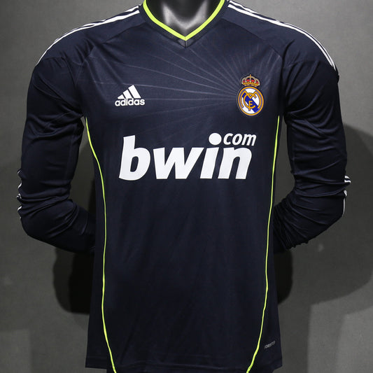Jersey 2010/11 Real Madrid Visitante Manga larga Versión Jugador Retro