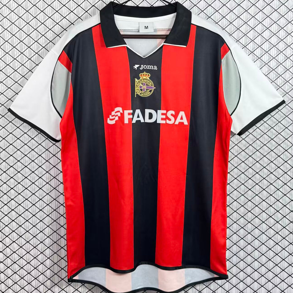 jersey 2001/2002 deportivo la coruna visitante manga corta versión fan retro