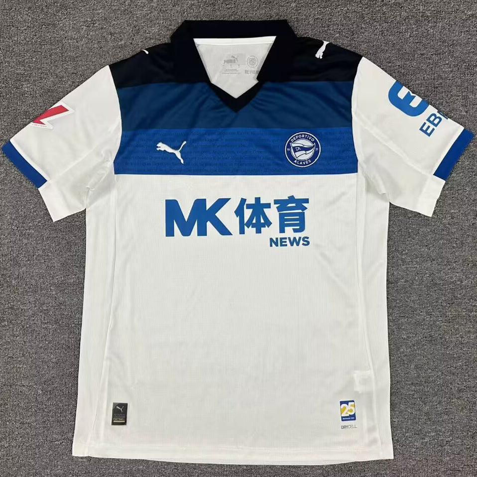 Jersey 2025/26 Alaves Visitante Manga corta Versión Fan