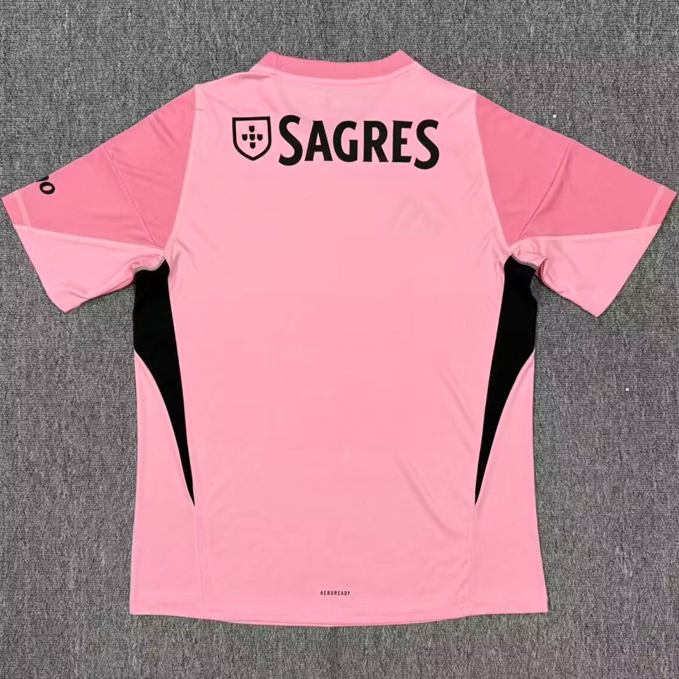 jersey 2025/26 benfica pink portero manga corta versión fan