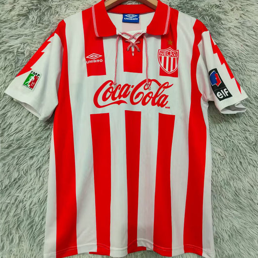 Jersey 1995/1996 Necaxa Local Manga corta Versión Fan Retro