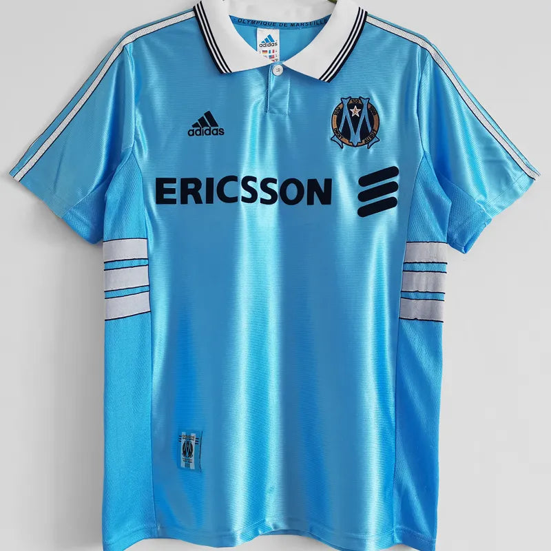 Jersey 1998/1999 Marseille Visitante Manga corta Versión Fan Retro