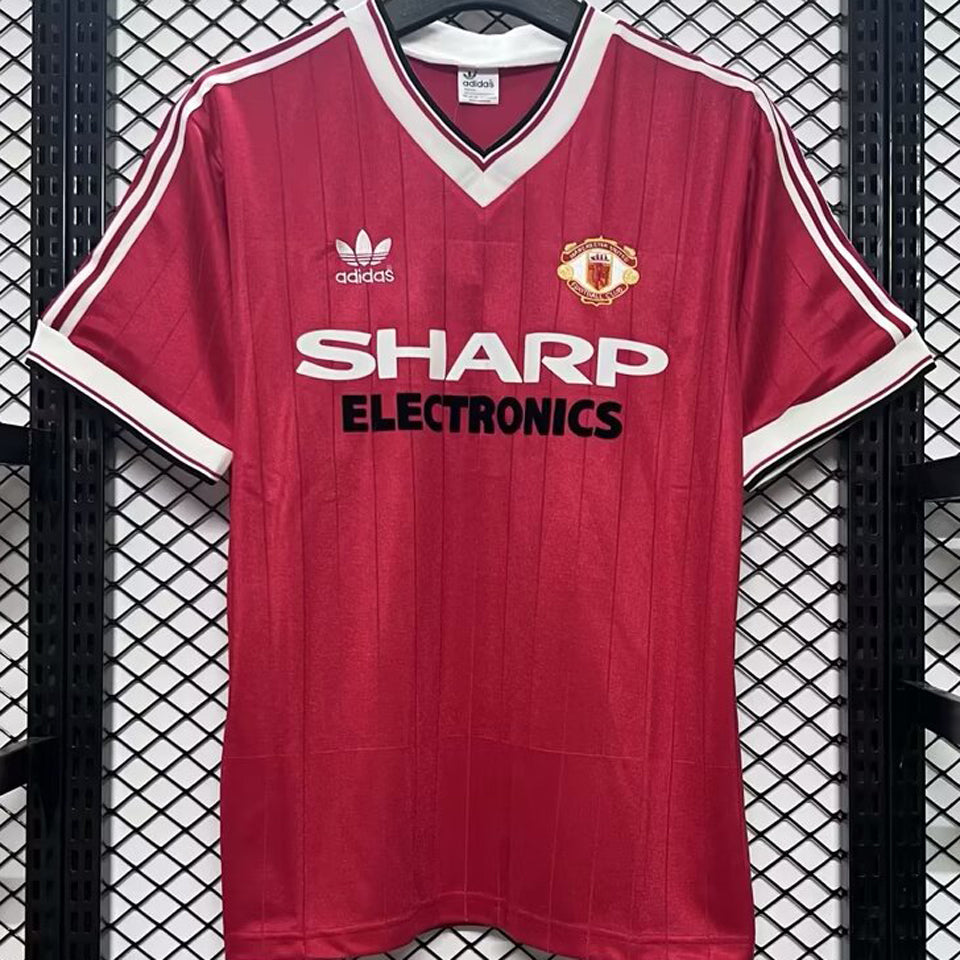 jersey 1983 manchester united local manga corta versión fan retro