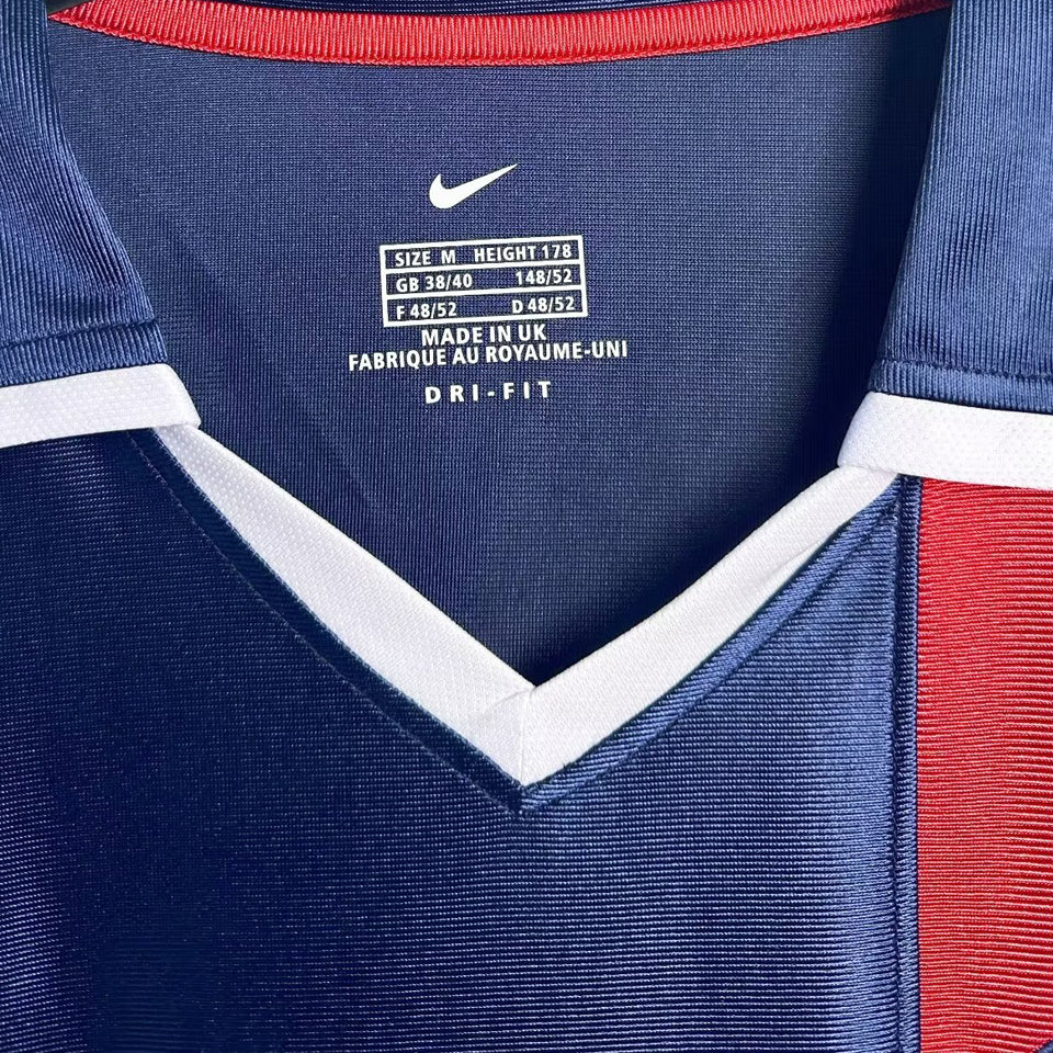 jersey 2001/2002 psg local manga larga versión fan retro